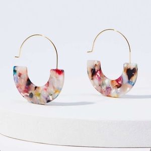 LOFT• Marbleized Resin Pull Through Earrings